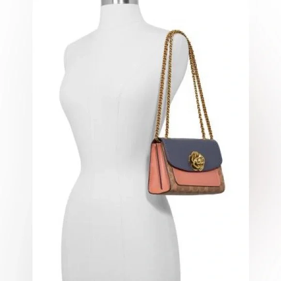 Coach Signature Colorblock Pocket Parker 18 Shoulder Bag - Picture 13 of 13